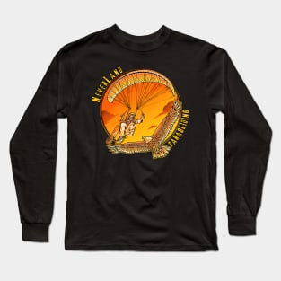 NeverLand Paragliding (Yellow Text) Long Sleeve T-Shirt